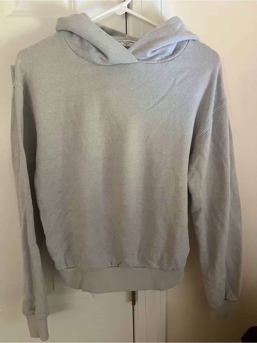 perfectwhitetee Pale Gray Hooded Pullover